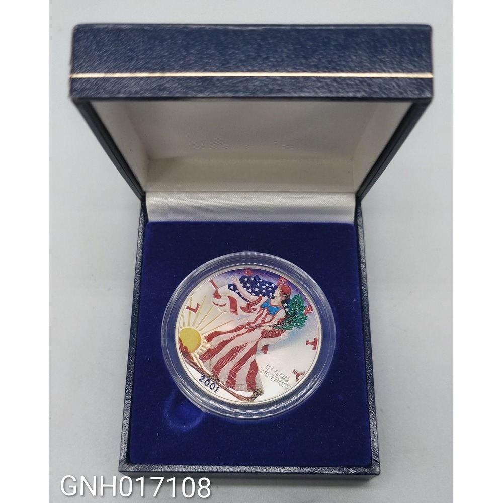 US Mint 2001 Colorized American Silver Eagle 1oz Coin [GNH017108]